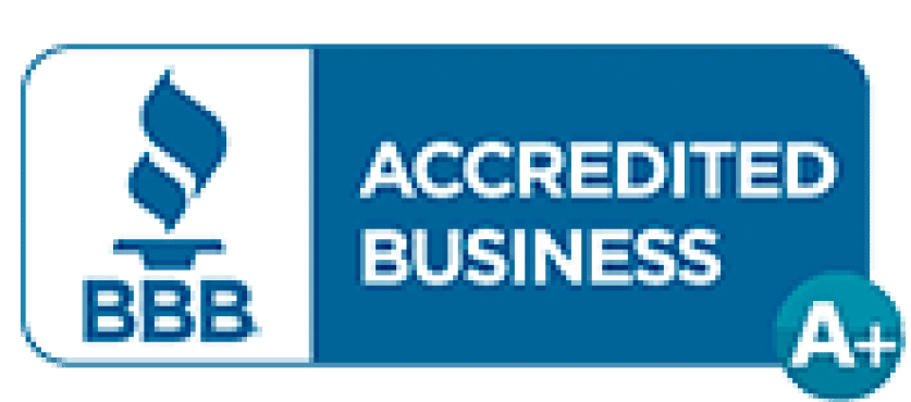 BBB Logo showing Accredited Business with an A+ Rating