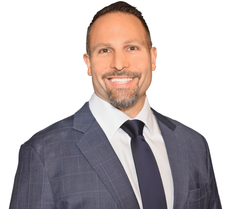 Domenic Maciariello headshot with facial hair and transparent background