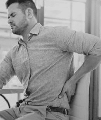 A man with a painful back