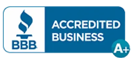 BBB Logo showing Accredited Business with an A+ Rating